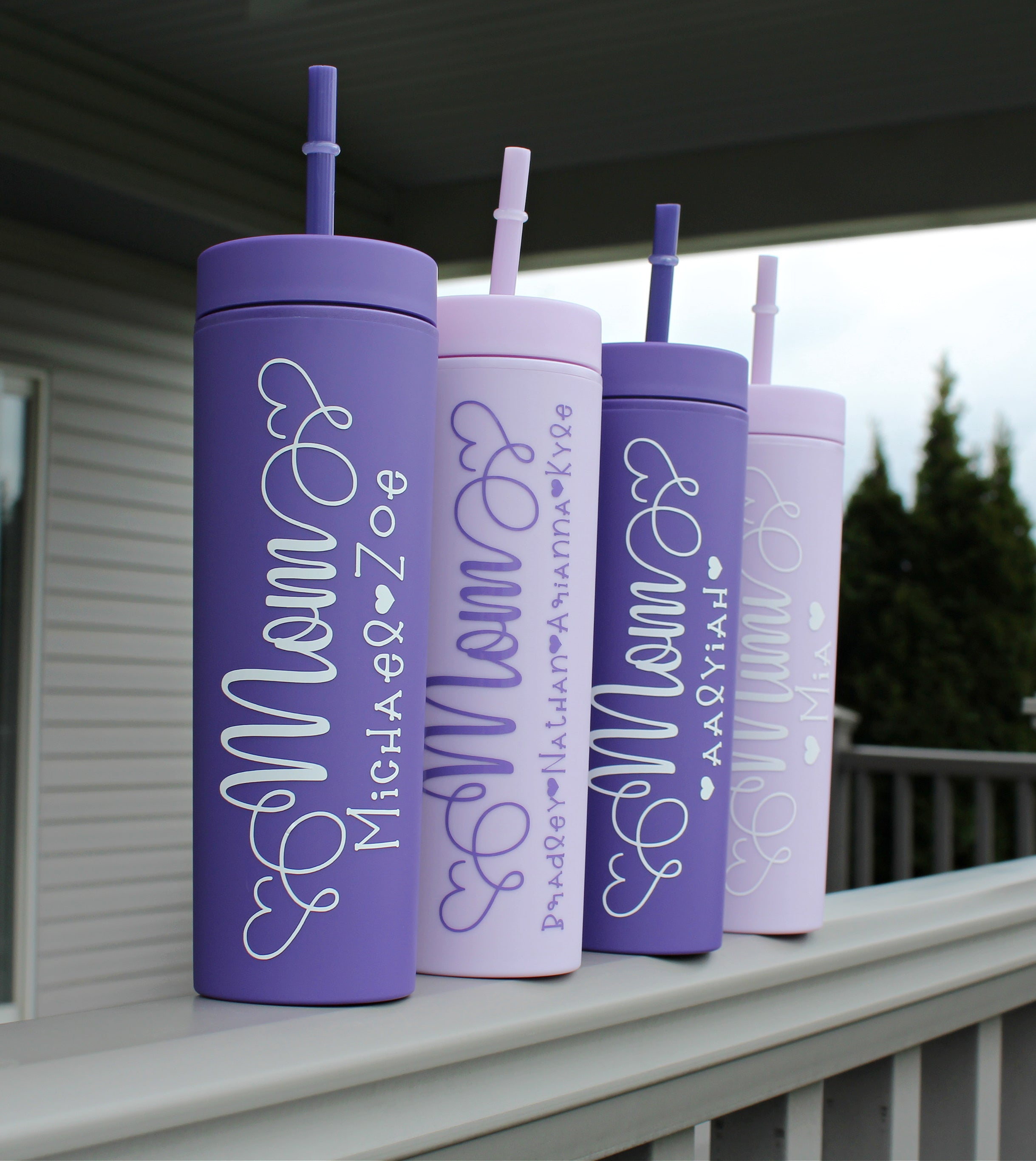Personalized Mom Tumbler Purple - Don't Mess With Mamasaurus
