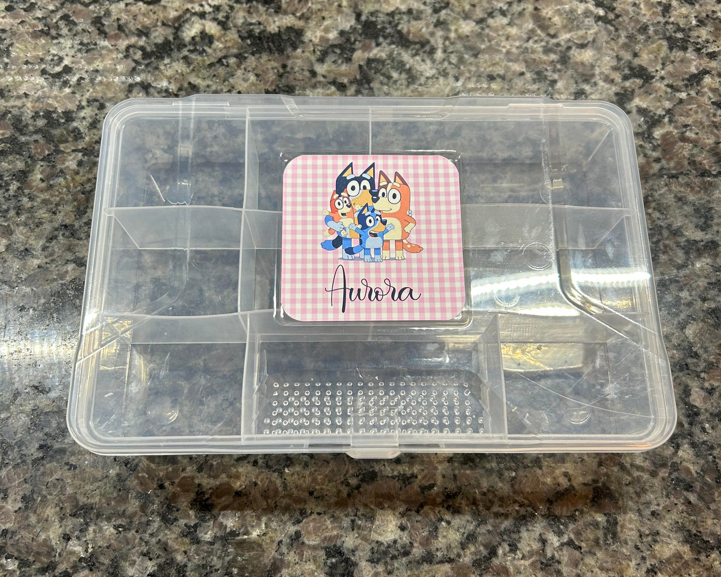 Personalized Snack Box - Snacklebox Custom Case Spring Break Vacation - Hard Box with Snap-Tight Lid - Vacation Food Saver - Car Ride Snack Holder