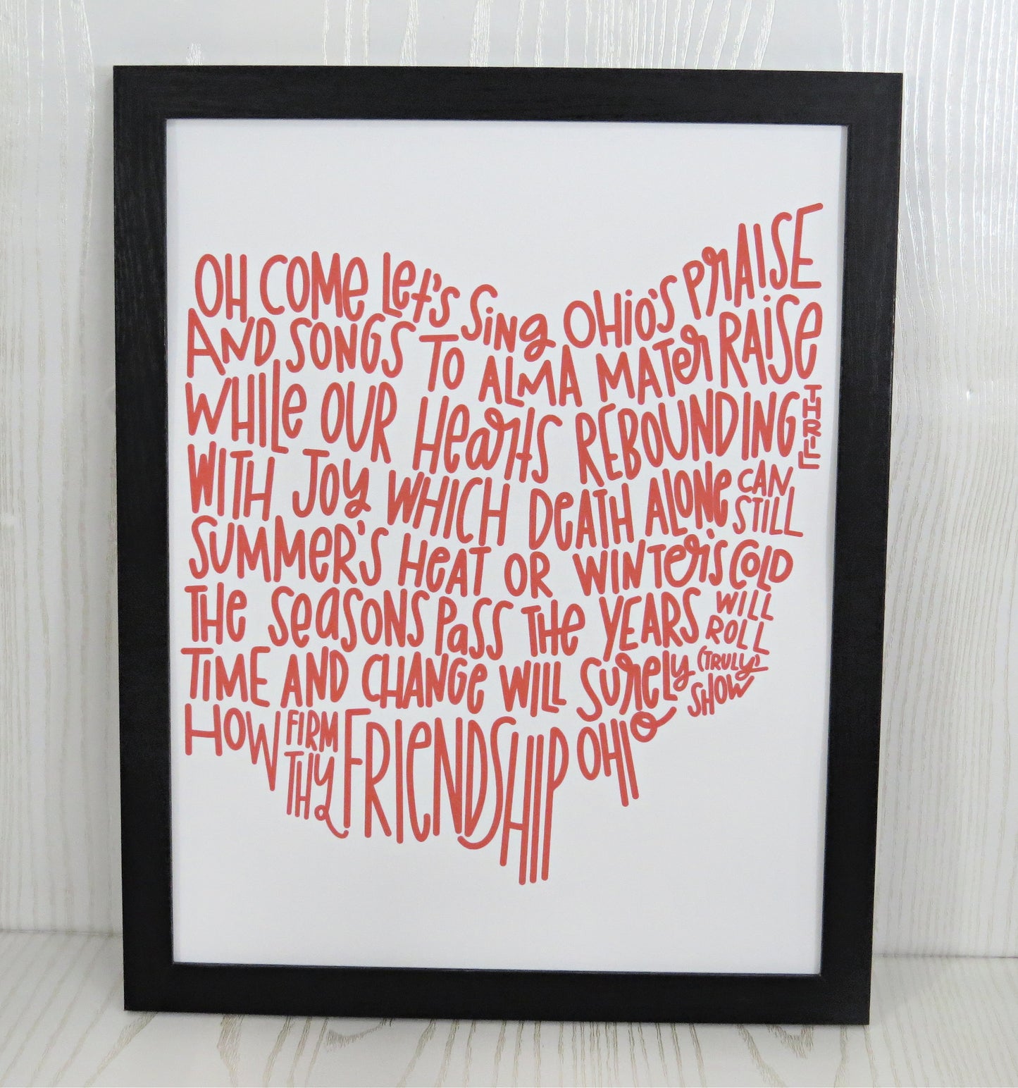 Ohio Song Framed Picture - Home Decor