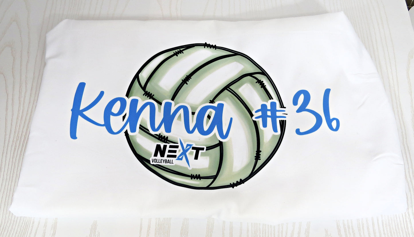 Personalized Next Volleyball Pillowcase - Custom Travel Pillow Case - Personalize Name Pillow