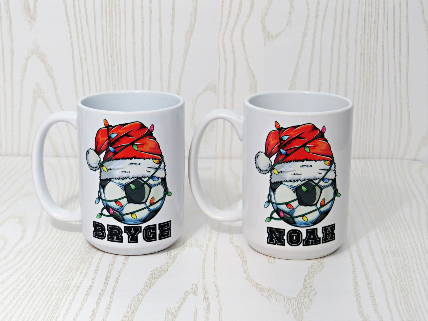 Kenzie's Boutique Handmade Personalized Soccer Themed Hot Chocolate Christmas Coffee Mug