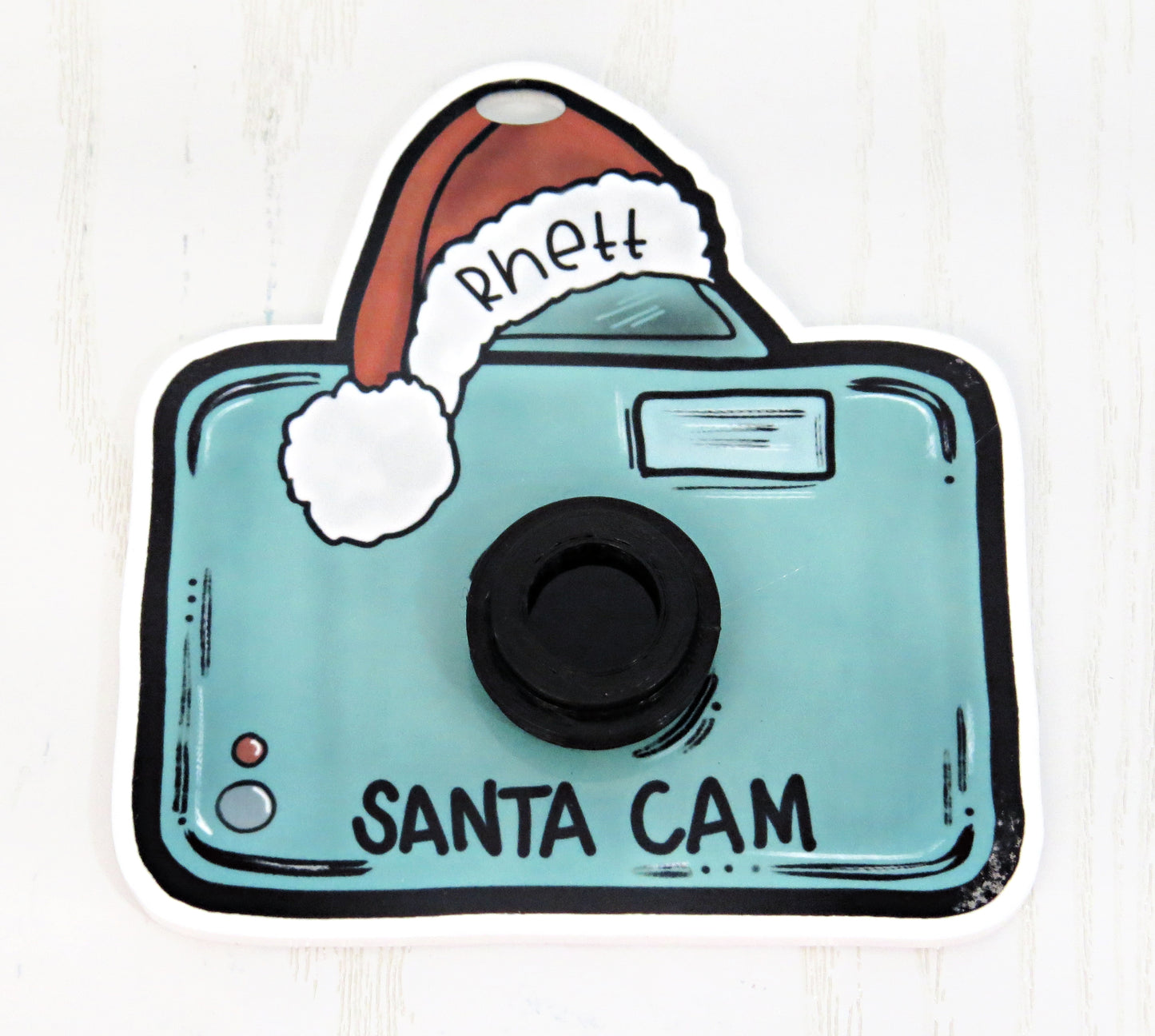 3D Santa Camera Ornament - North Pole Elf Spy Personalized Ornament - Family Christmas Ornament - Custom Christmas Ornament - Custom Family Ornament - Boy Girl Kid