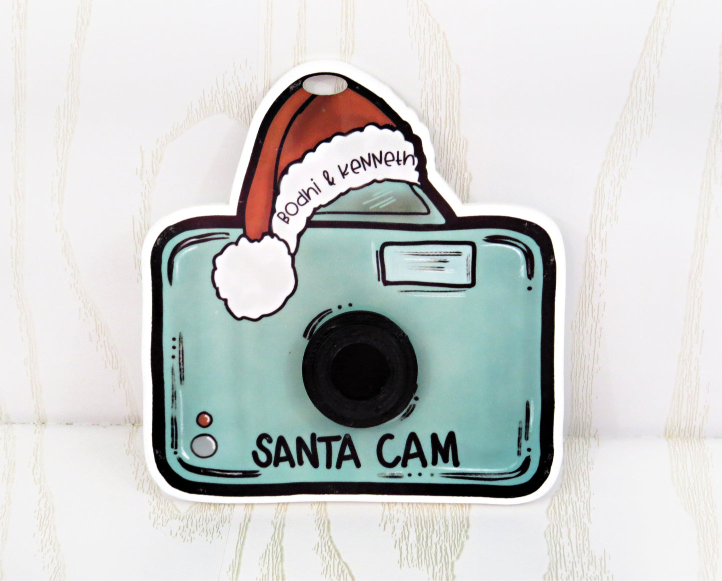 3D Santa Camera Ornament - North Pole Elf Spy Personalized Ornament - Family Christmas Ornament - Custom Christmas Ornament - Custom Family Ornament - Boy Girl Kid