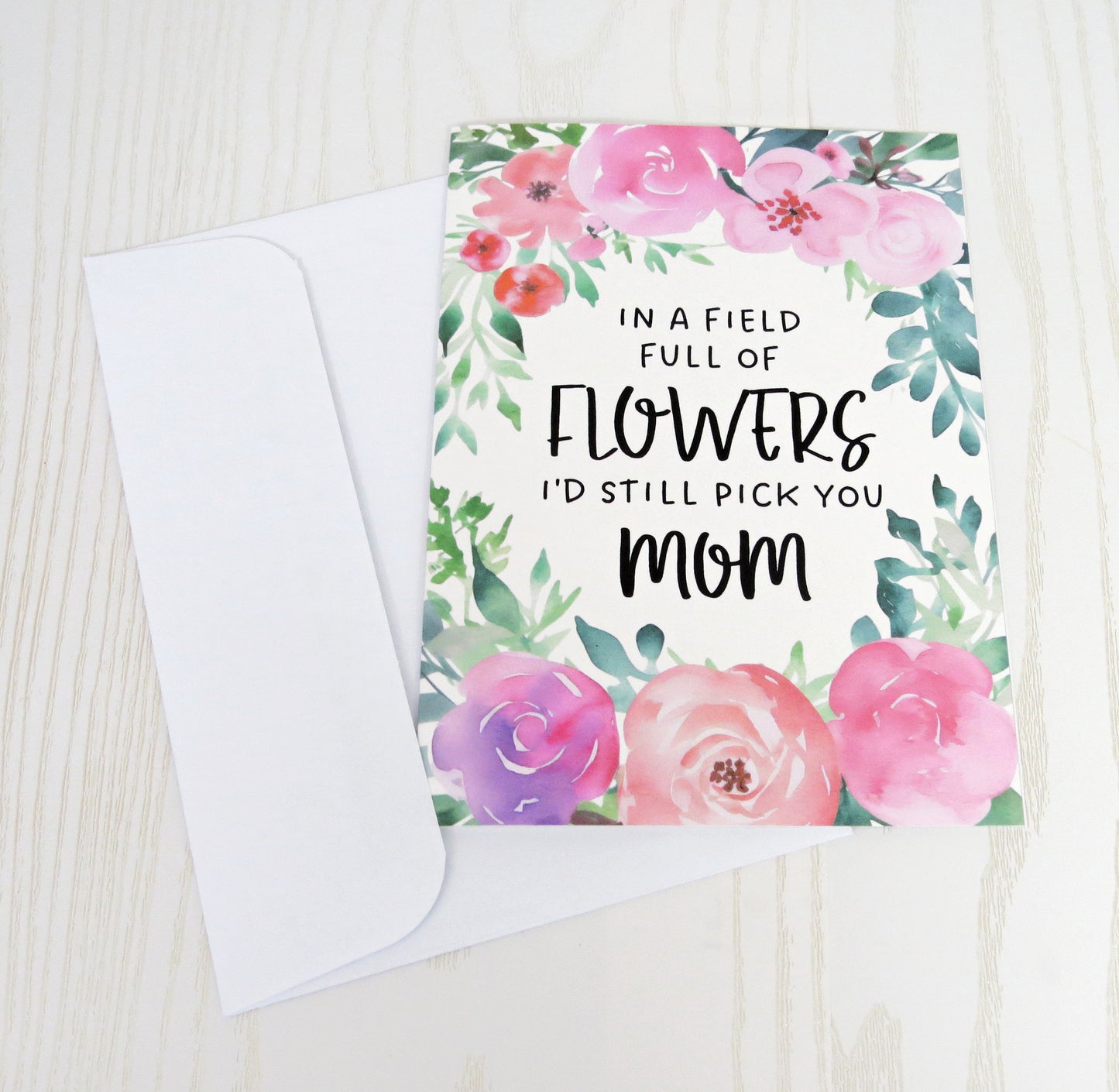 Mothers Day Card - Happy Mothers Day Celebration - Unique Gift Card Holder - Folded Card for Her Mom