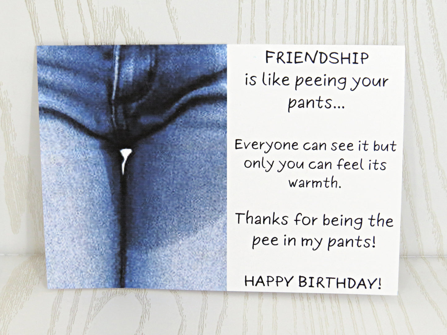 Handmade Kenzie's Boutique Happy Birthday Peeing Your Pants Friends Funny Card - Best Friends BFF Funny for Girl Celebration Gift - Mom to Be Unique Gift Card Holder Cash - Folded Card for Her - Humor Giggles Cutie Cute