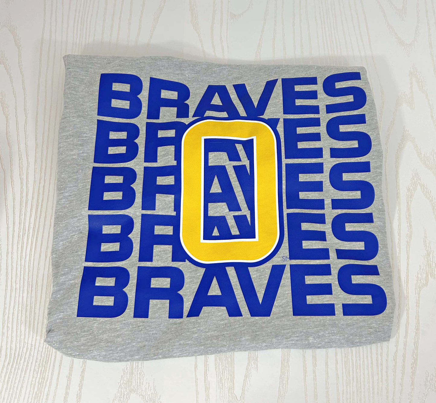 ADULT Grey Bella & Canvas Unisex Heather T-Shirt Olentangy Braves Braves Braves