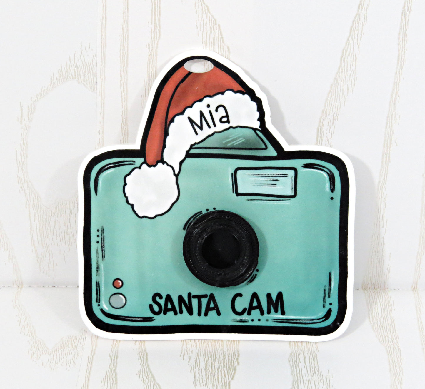 3D Santa Camera Ornament - North Pole Elf Spy Personalized Ornament - Family Christmas Ornament - Custom Christmas Ornament - Custom Family Ornament - Boy Girl Kid