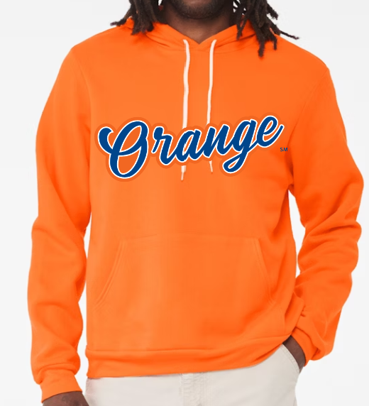 ADULT Bella & Canvas Super Soft Fleece Olentangy Orange Unisex Fleece Pullover Hoodie Sweatshirt B