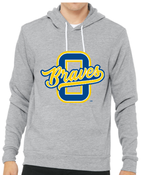 ADULT Bella & Canvas Super Soft Fleece Olentangy Braves Unisex Fleece Pullover Hoodie Sweatshirt