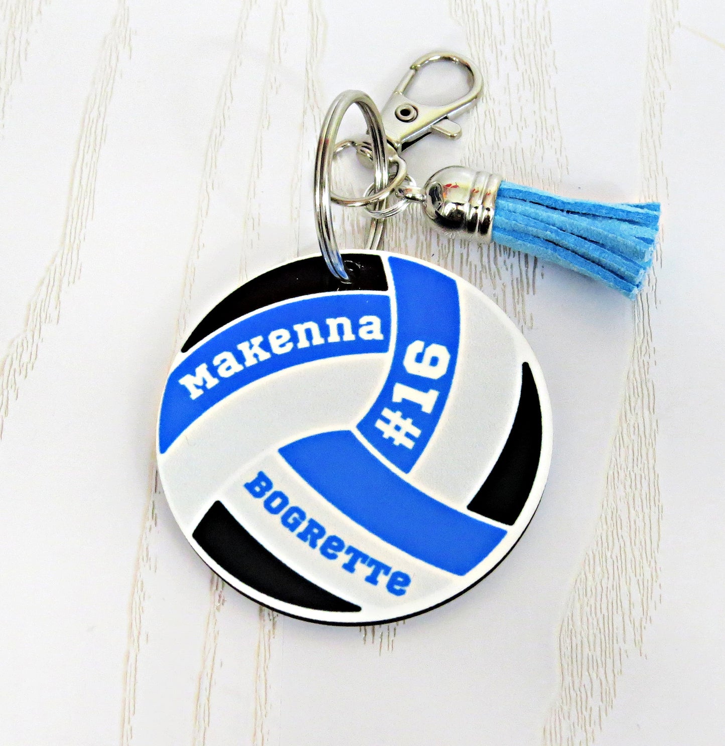 Volleyball Personalized Acrylic Round Keychain - Sublimation Bag Tag