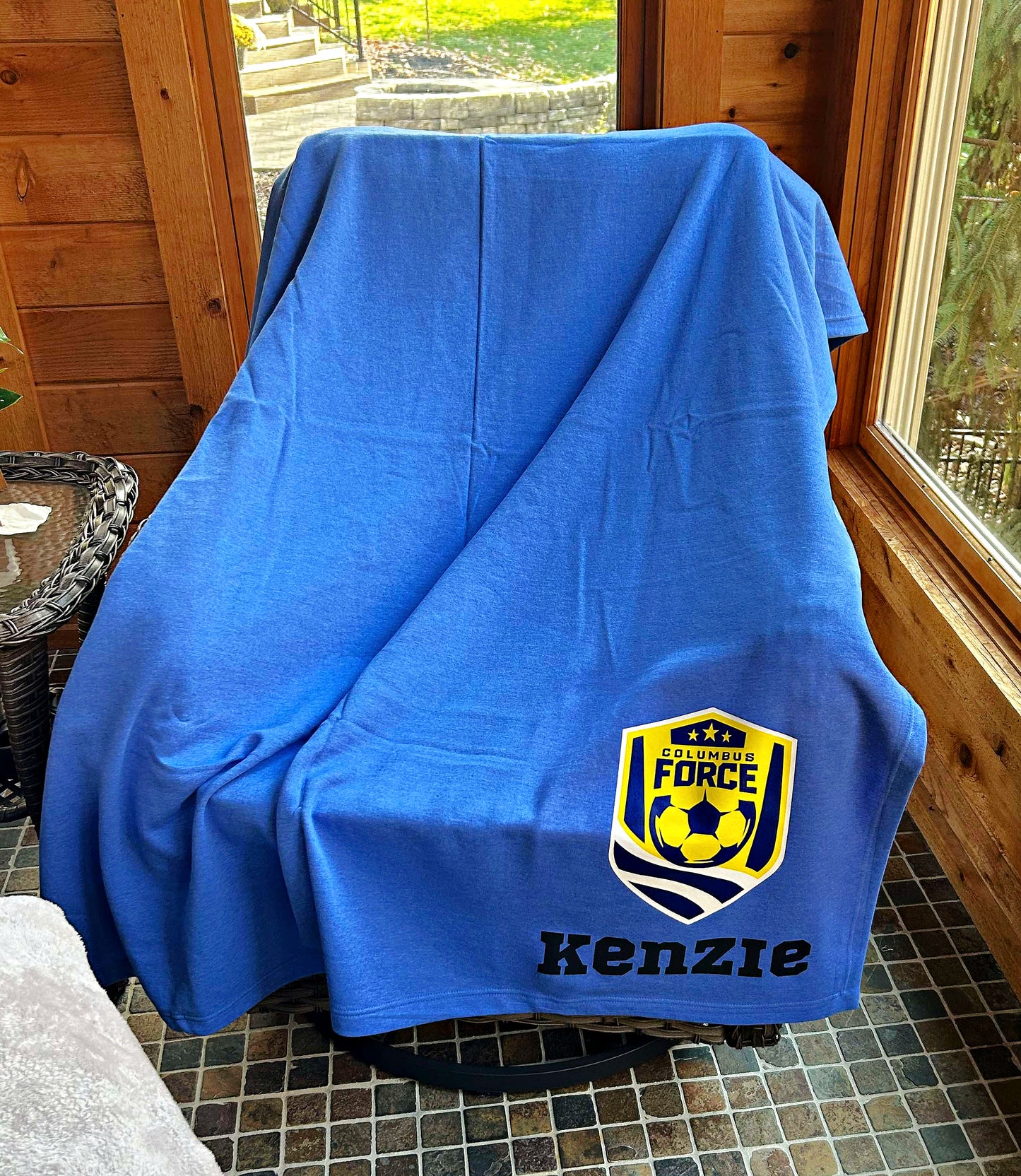 Columbus Force Soccer Fleece Sweatshirt Blanket - Personalized with Name