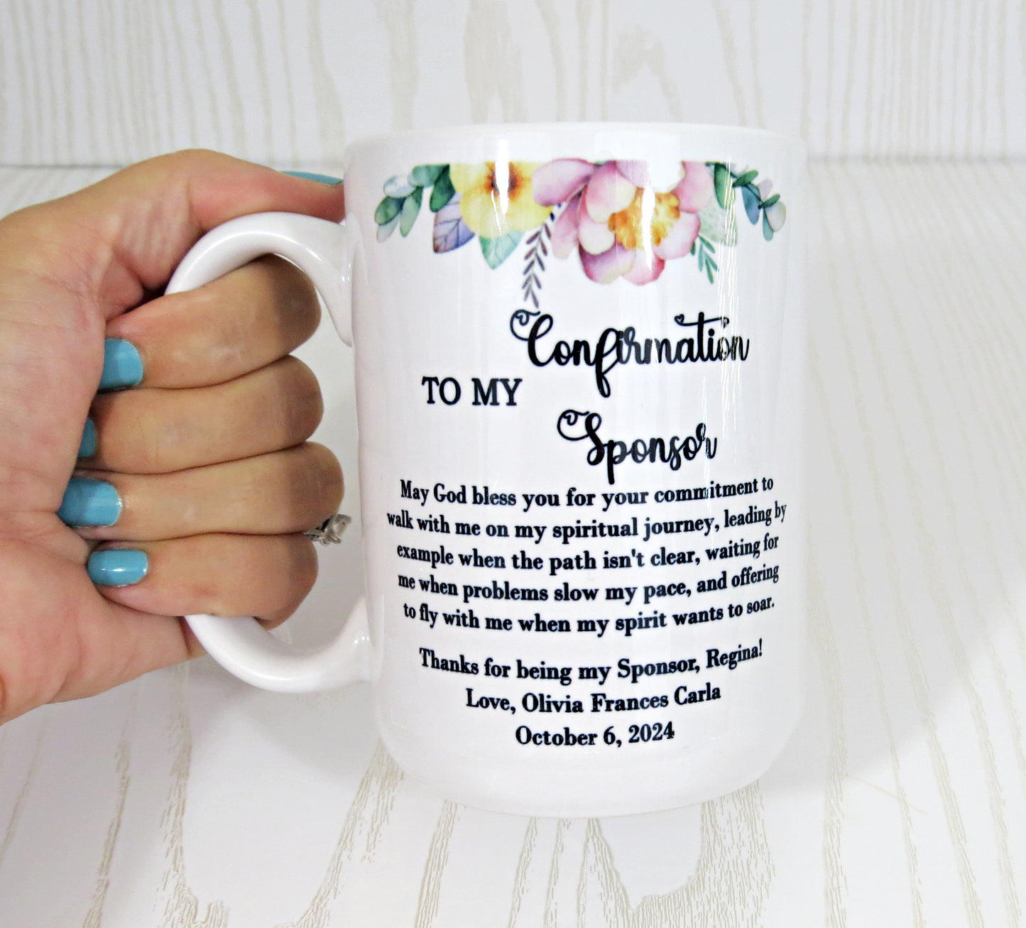 Confirmation Gift - Confirmation Sponsor Gift - Confirmation Mug - Sponsor Mug - Church Gift