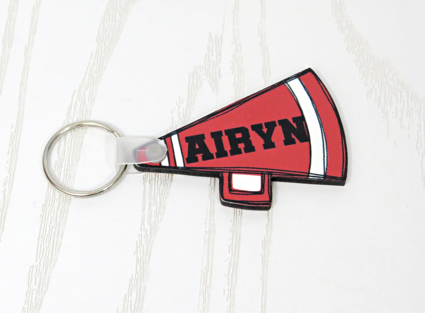 Cheerleading Bag Tag Personalized with Name - Cheerleader Bag Name Tag Keychain - Cheer Kids High School Mom Sports Football Bastketball