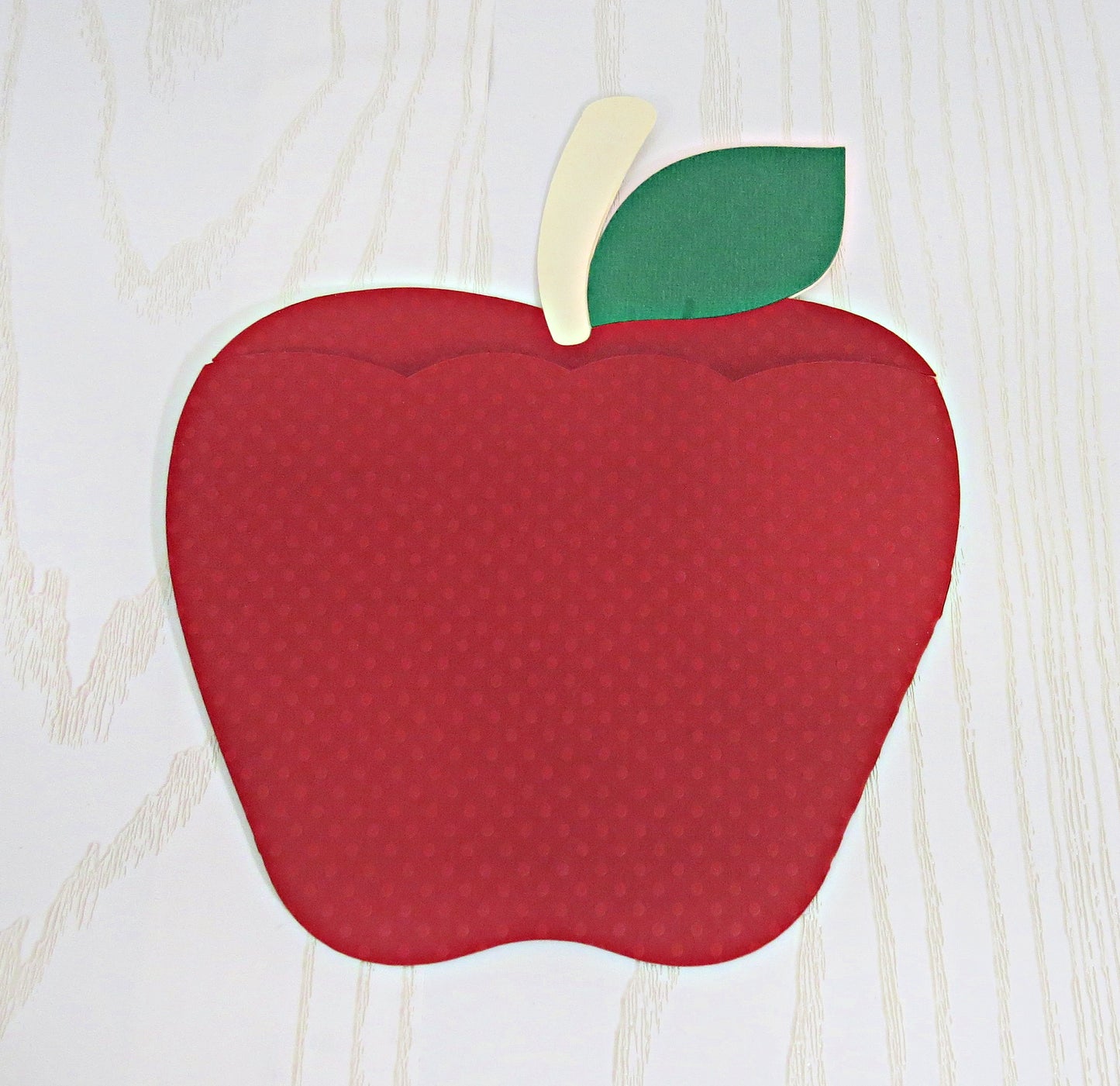 Teacher Apple Gift Card Holder Textured - Unique Money Holder for Gift Card - Thank You Greeting Cards - Teacher Gift - End of School Year Gift