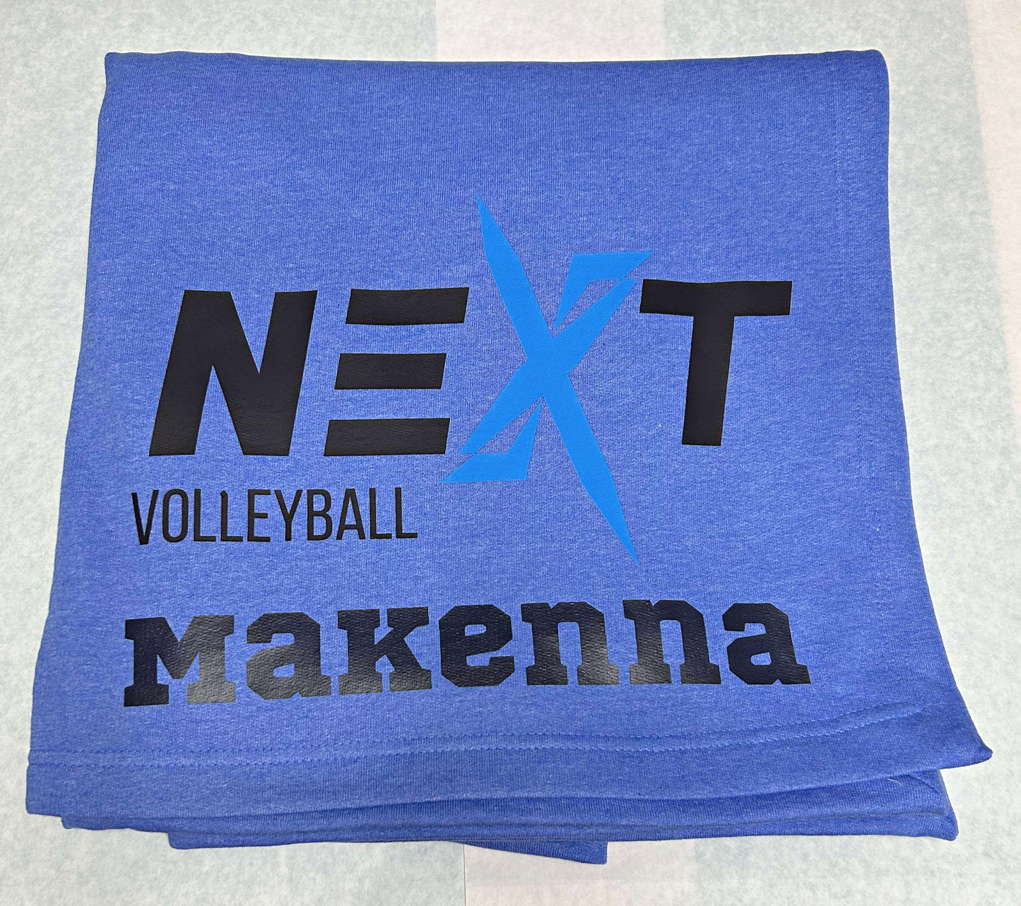 Next Volleyball Fleece Sweatshirt Blanket - Personalized with Name