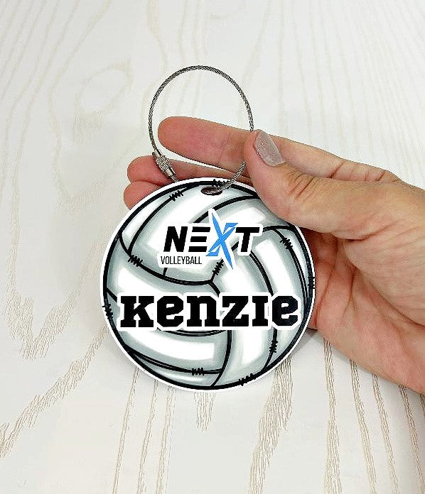 Next Volleyball Club Bag Tag Personalized with Name - Custom Sports Keychain