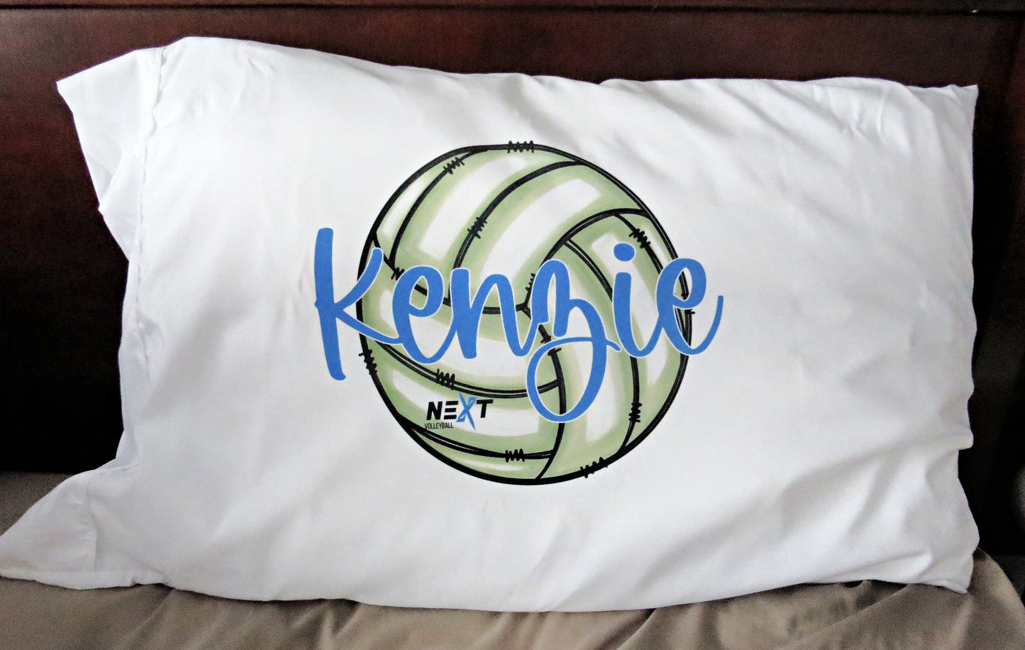 Personalized Next Volleyball Pillowcase - Custom Travel Pillow Case - Personalize Name Pillow