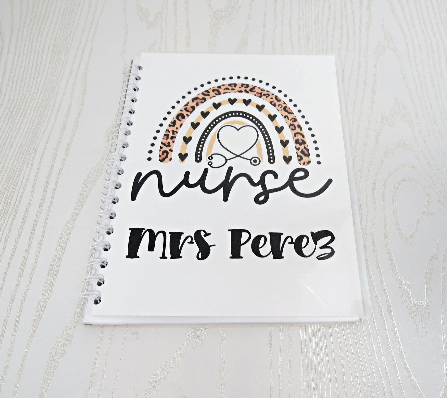 Personalized Nurse Appreciation Spiral Notebook - Custom TRN LP Gifts & Supplies - Great for Work or Home Use - Weekly Planner Note Pad EMT LPN MA CMA NP Thank you Gift