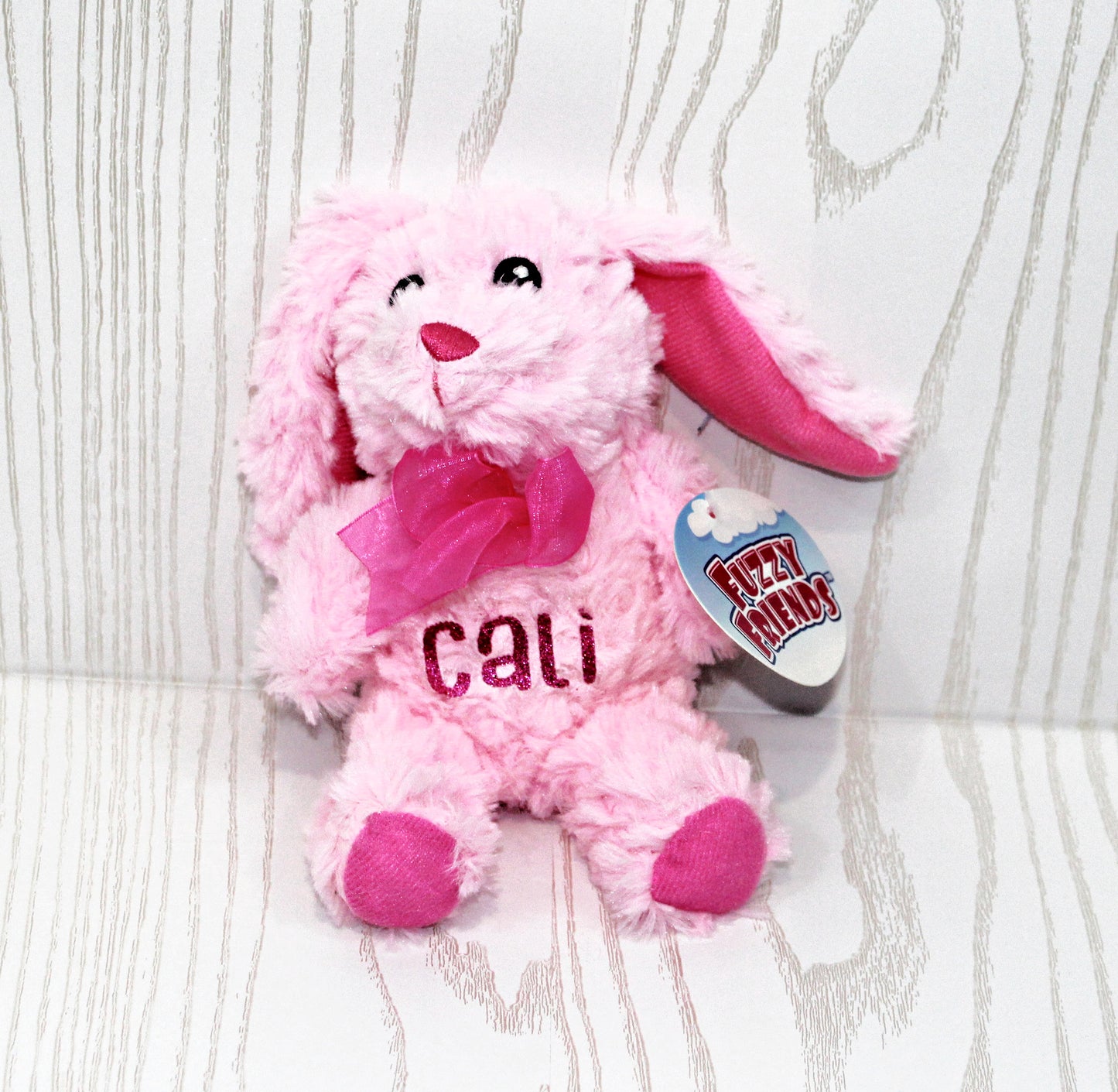 Handmade Kenzie's Boutique Personalized Plush Bunny With Child's Name - Custom Toy First Easter Gift - Kids Basket – Stuffed Stuffy Soft & Cuddly