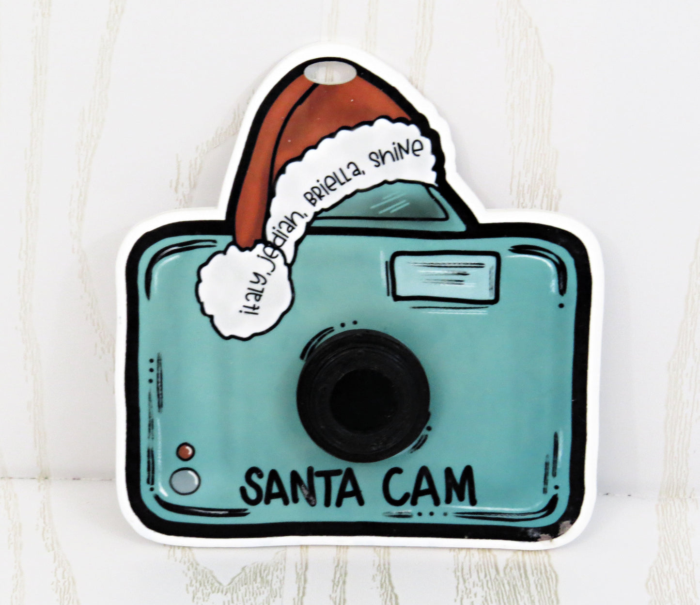 3D Santa Camera Ornament - North Pole Elf Spy Personalized Ornament - Family Christmas Ornament - Custom Christmas Ornament - Custom Family Ornament - Boy Girl Kid