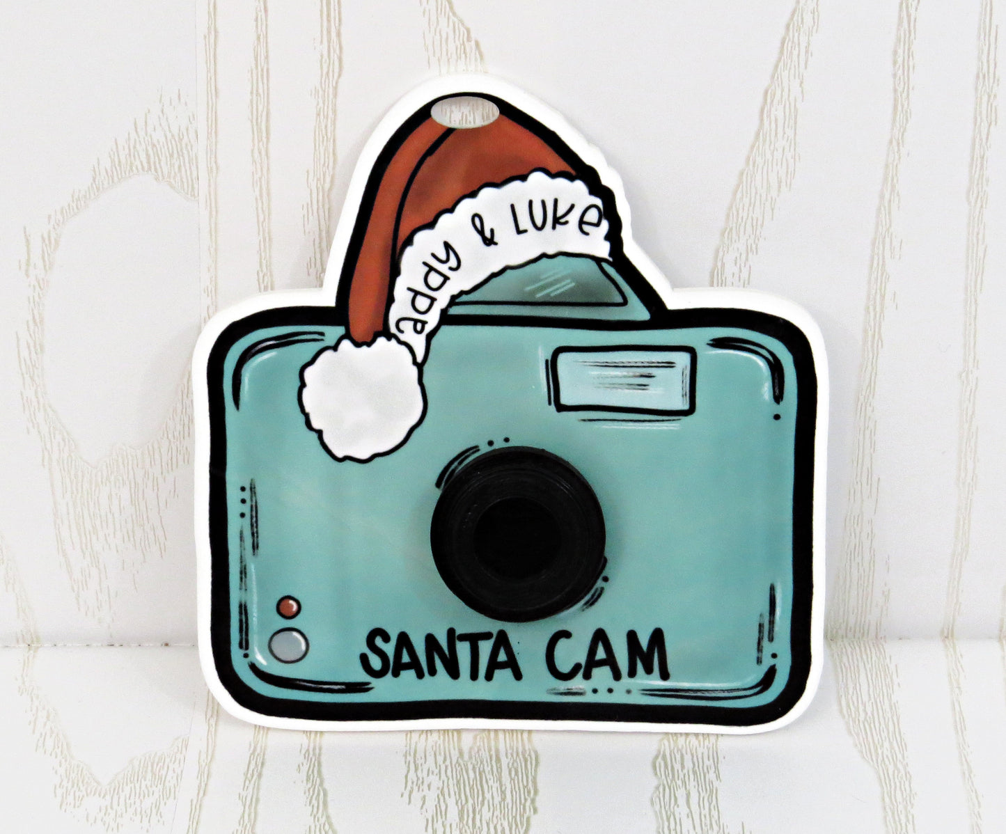 3D Santa Camera Ornament - North Pole Elf Spy Personalized Ornament - Family Christmas Ornament - Custom Christmas Ornament - Custom Family Ornament - Boy Girl Kid