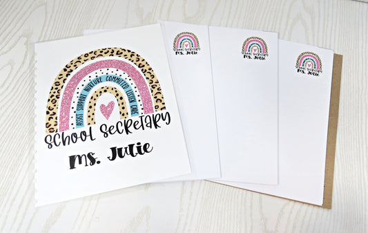 Personalized School Secretary Appreciation Spiral Notebook - Custom Teacher Gifts & School Supplies - Great for Classroom or Home Use - Weekly Planner Note Pad