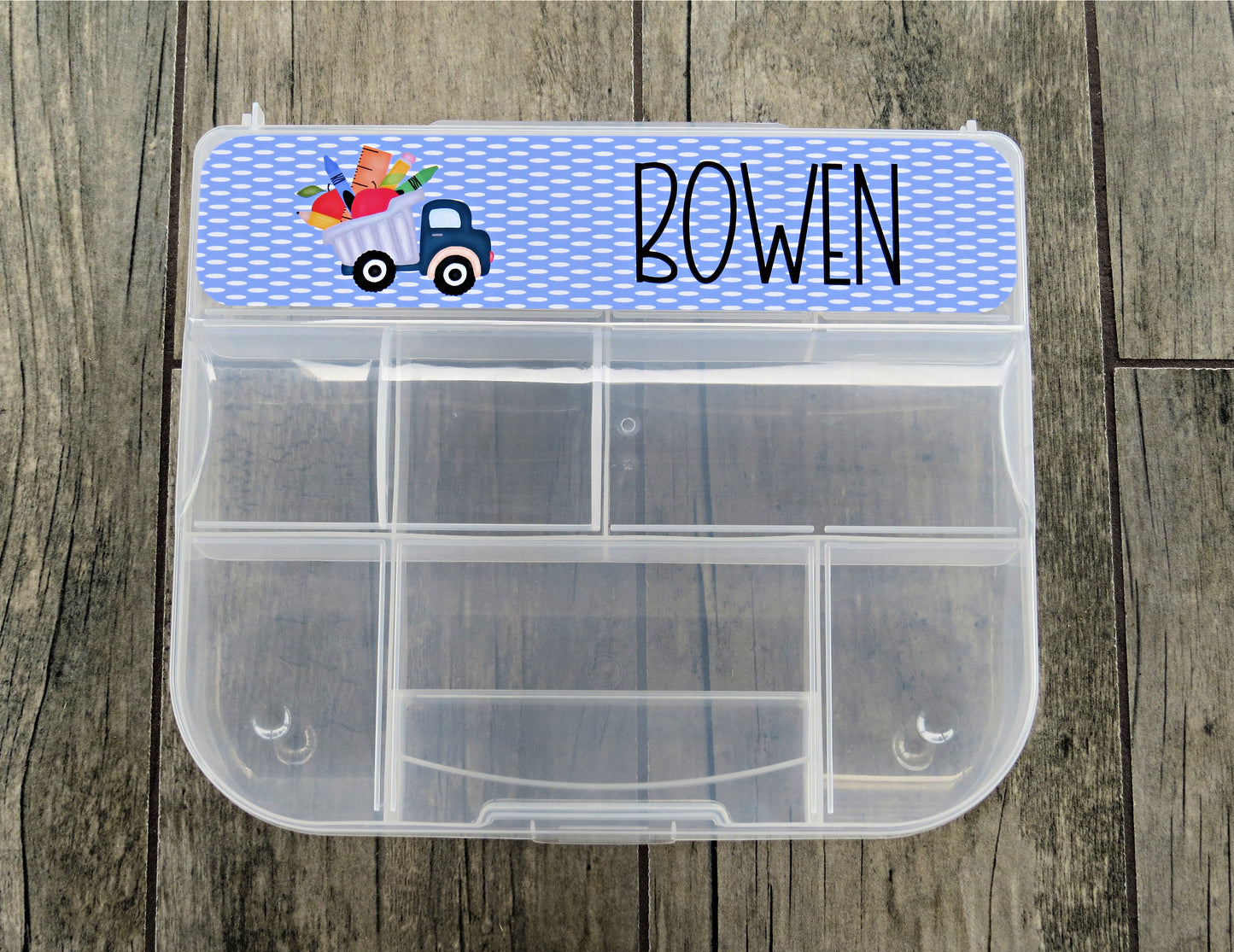 Personalized Snack Box - Snacklebox Custom Case - Hard Box with Snap-Tight Lid - Vacation Food Saver - Car Ride Snack Holder