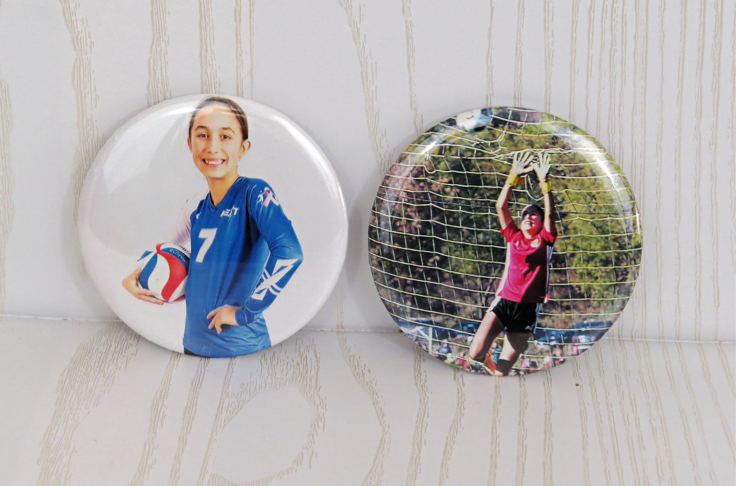 3" Custom Buttons - Plastic Badge Custom with Picture - Sports Button for Parents - Gag Gift