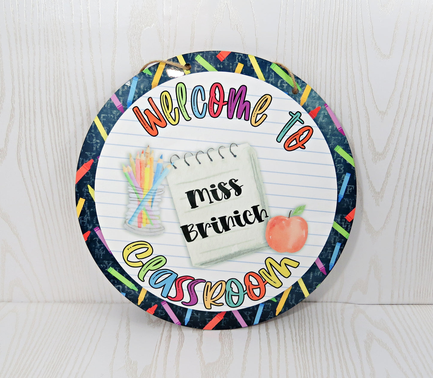 Personaled Teacher Door Hanger for Classroom - Welcome Sign - Appreciation Gift End of School - Back to School Decor Hanging Signs Teacher Supplies