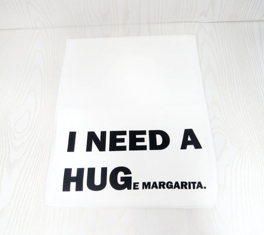 Kenzie's Boutique Handmade I Need a HUGe Margarta Dish Towel - Funny Kitchen Towel - Dish Tea Towel - Housewarming Gift - Hand Towel - Indoor - Outdoor - Bath - Home - Alcohol Drinker Gift Women - Decor - Microfiber 32x12 Inch