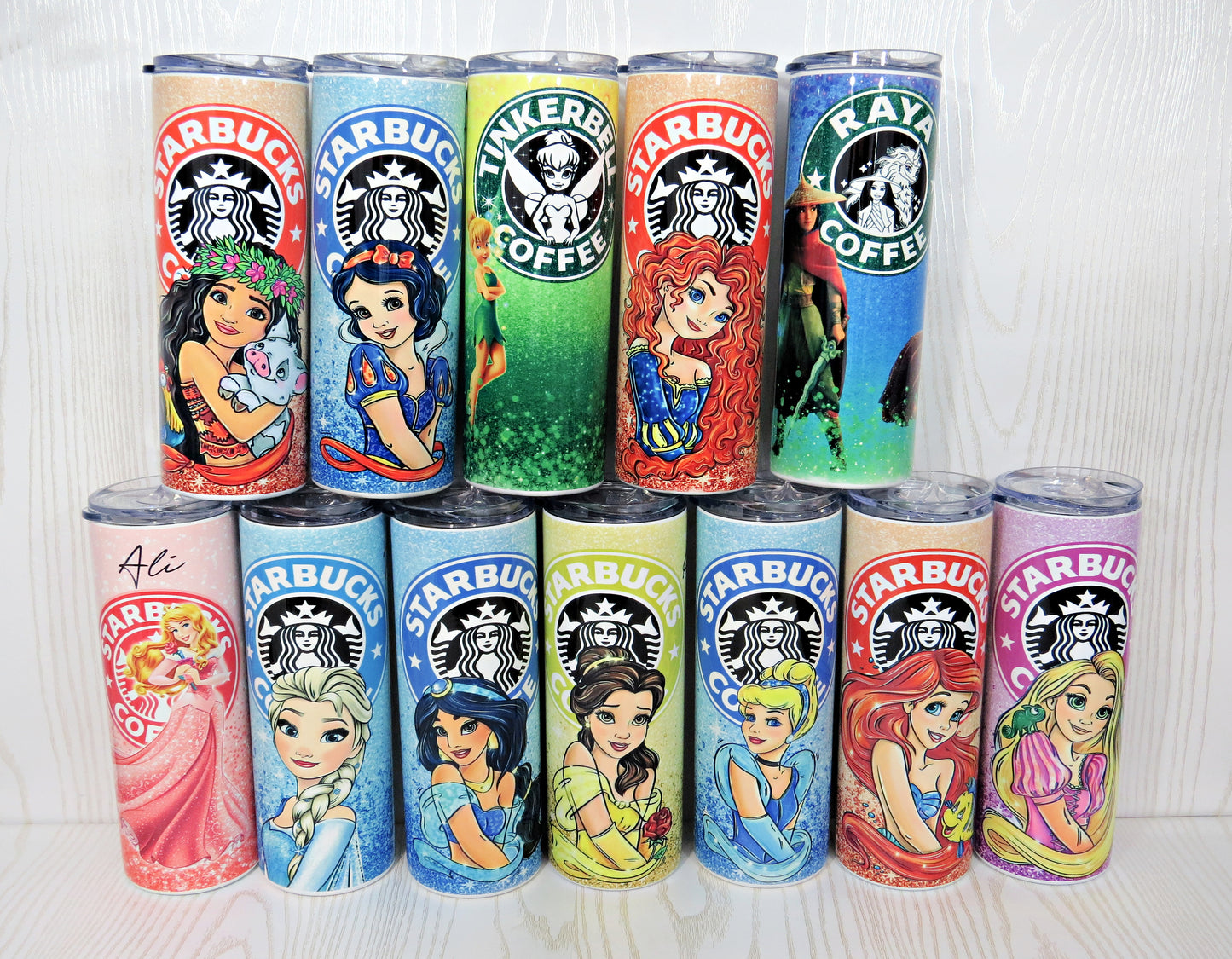 20 oz Stainless Steel Coffee Princess Tumbler - Fun Park Tumbler - Coffee Lover Tumbler Mermaid