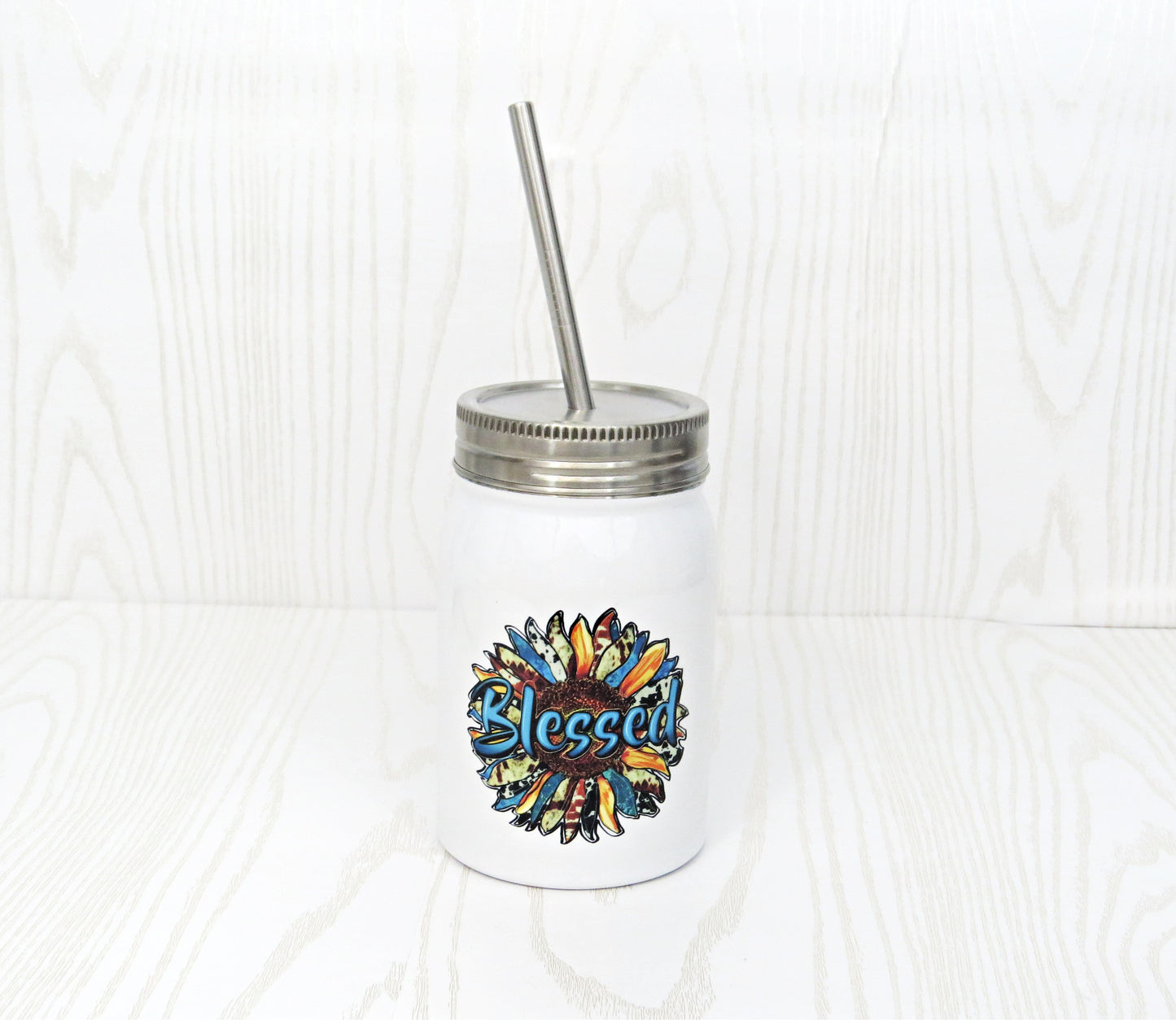 16 oz Mom & Kids Mason Jar Tumbler - Mom Gift Includes Straw and Lid – Holiday Gift Secret Santa - Birthday Mothers Day