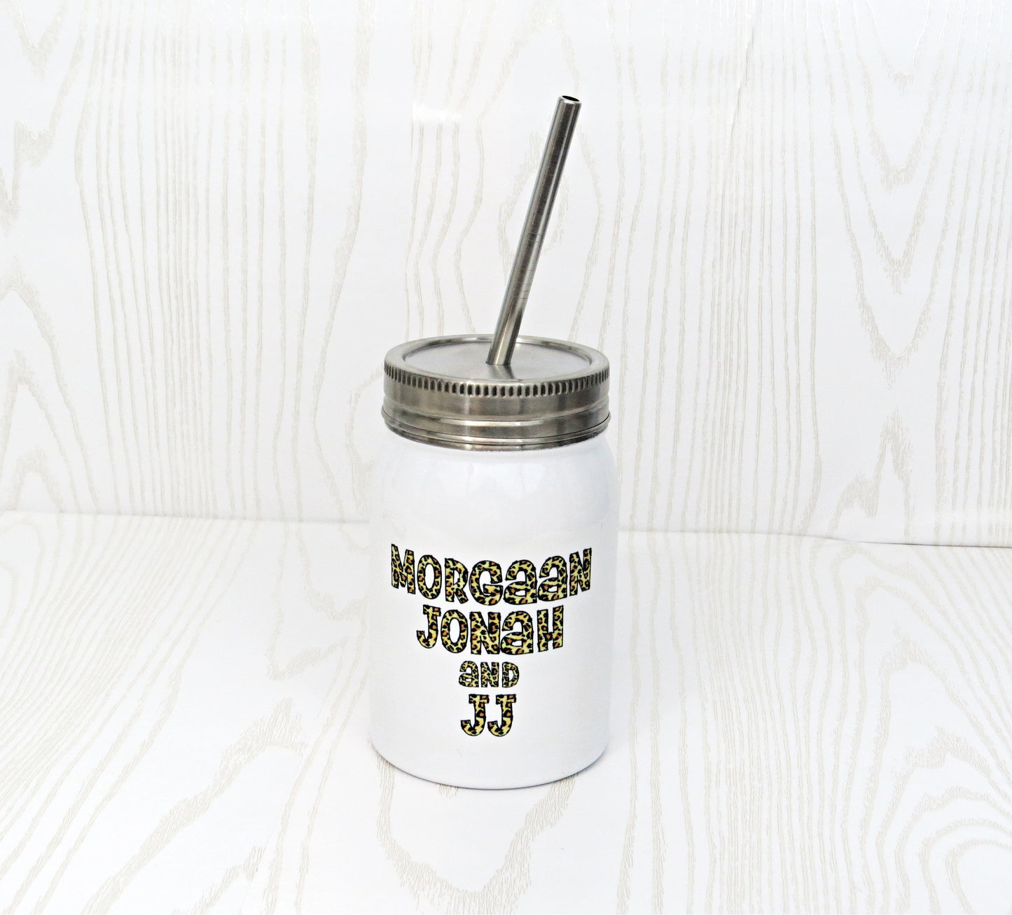 16 oz Mom & Kids Mason Jar Tumbler - Mom Gift Includes Straw and Lid – Holiday Gift Secret Santa - Birthday Mothers Day