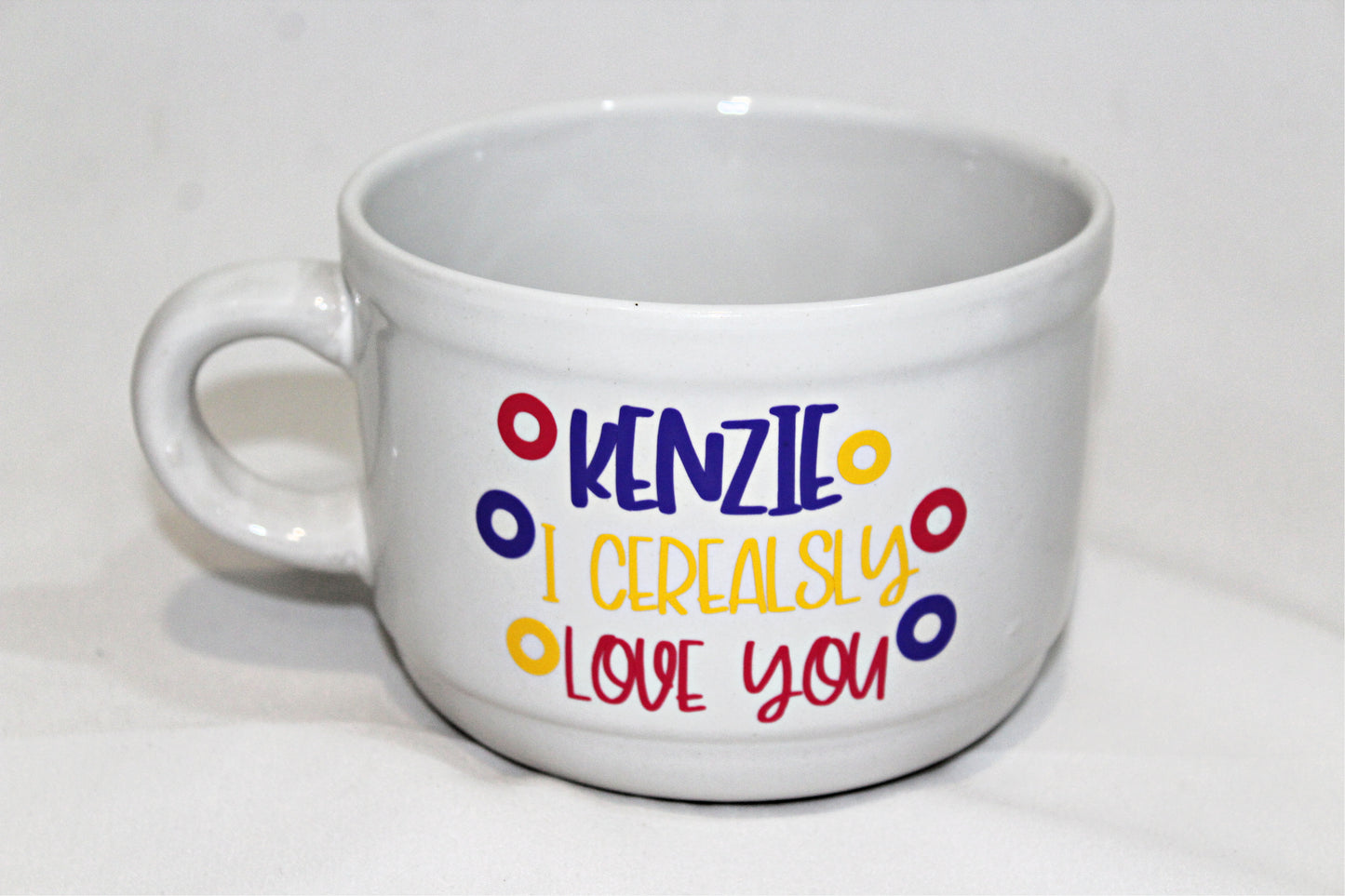 Cereal Mug - Personalized Cerealsly Love You Kids Cereal Bowl - Kids Mug Gift - Cereal Bowl Gift - Girls Cereal Bowl - Easter Gift - Saint Patricks