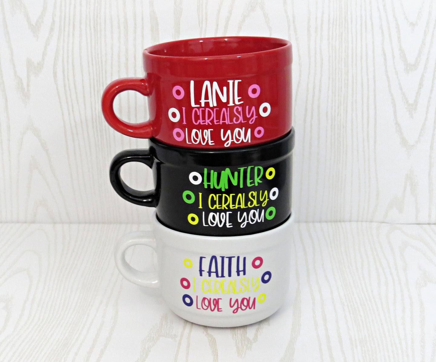 Cereal Mug - Personalized Cerealsly Love You Kids Cereal Bowl - Kids Mug Gift - Cereal Bowl Gift - Girls Cereal Bowl - Easter Gift - Saint Patricks