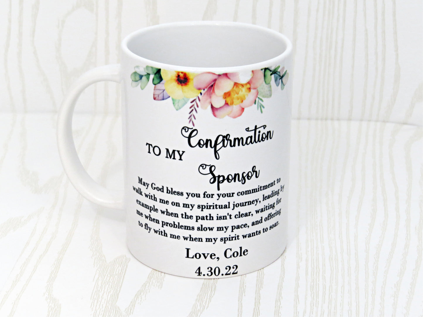 Confirmation Gift - Confirmation Sponsor Gift - Confirmation Mug - Sponsor Mug - Church Gift