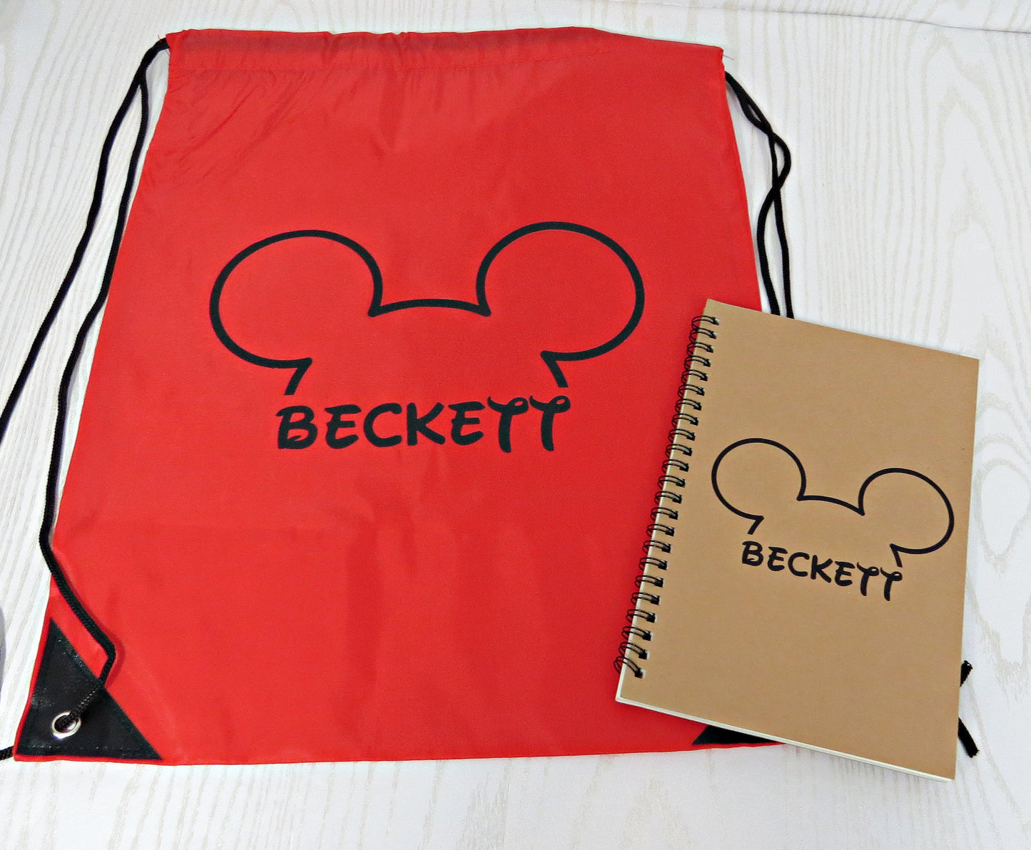 Personalized Cinch / Sinch Sack for Florida Parks - Mouse Travel Backpack for Kids Adults - Princess Castle Memory Bag