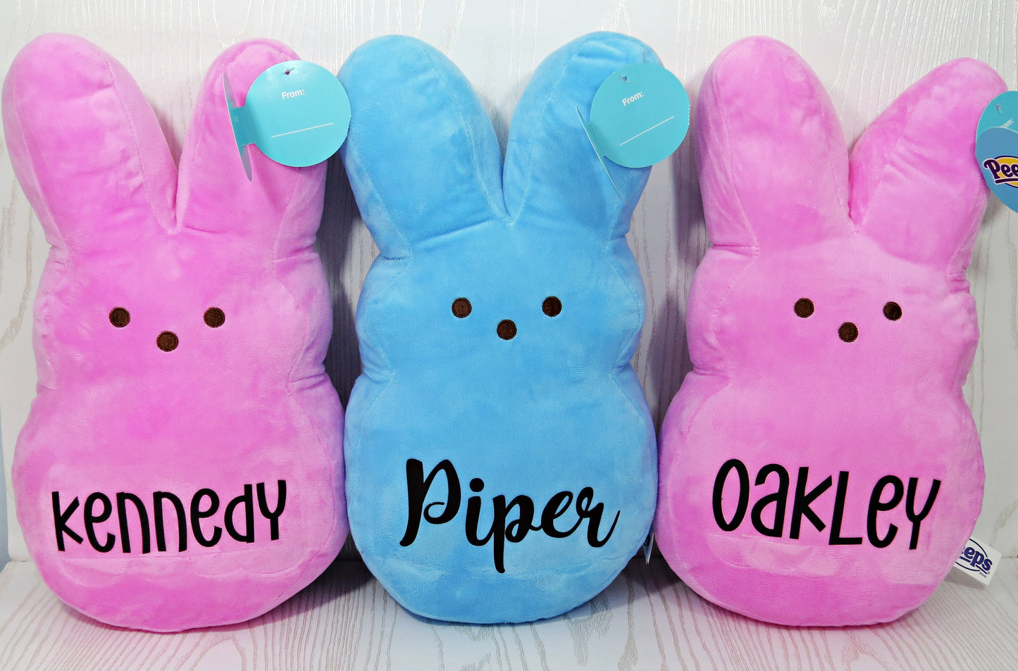 Candy Easter Bunnies Personalized - Personalized Bunny - Plush Easter Gift Kids - Easter Basket Stuffers - Easter Decor - Custom Stuffed Bunny – Home Decor