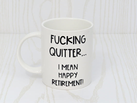 Quitter...Happy Retirement Mug Escaping - Retirement Gift - Retirement Coffee Mug - Bye