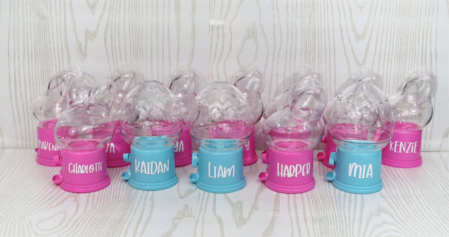 Personalized Candy Gumball Machine Easter Gift for Kids - Custom Gift with Name - Easter Egg Basket Gift