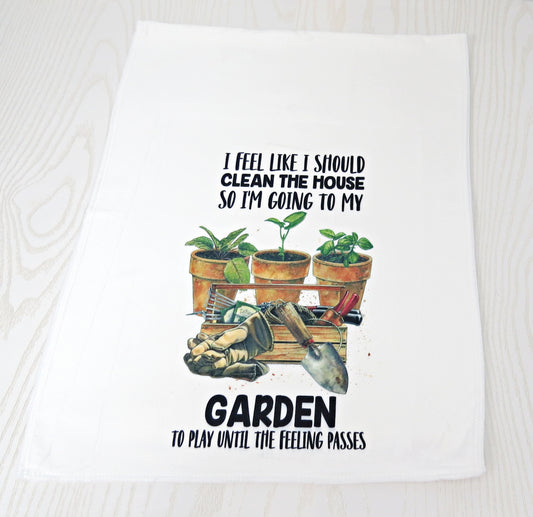 Garden Towel - Funny Kitchen Dish Tea Towel - Housewarming Gift - Hand Indoor Outdoor - Bath Home - Gardener Gift Women - Lover - Decor Microfiber