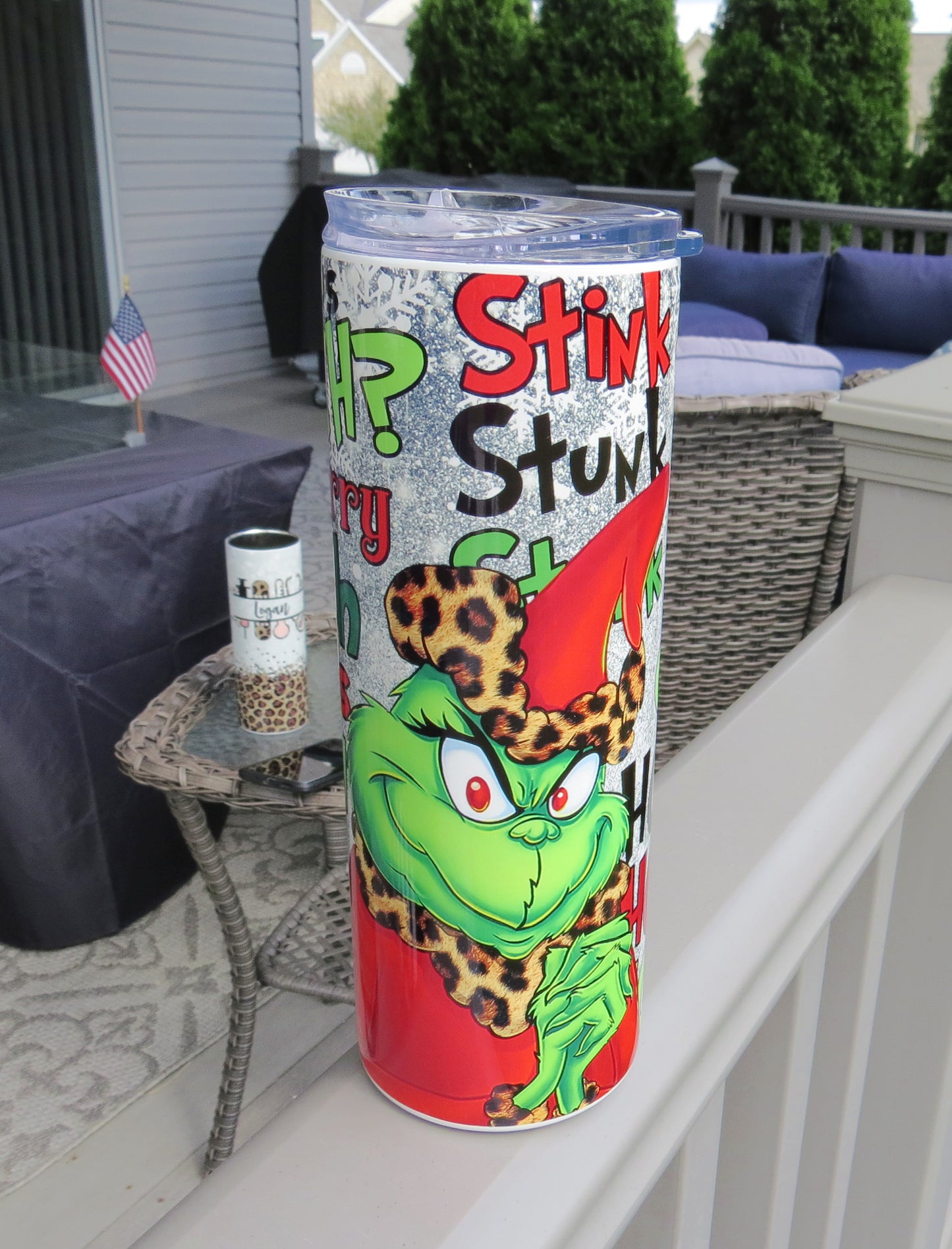20 oz Stainless Steel Grinch Tumbler Personalized Name- Christmas Gift –  kenziesboutique1