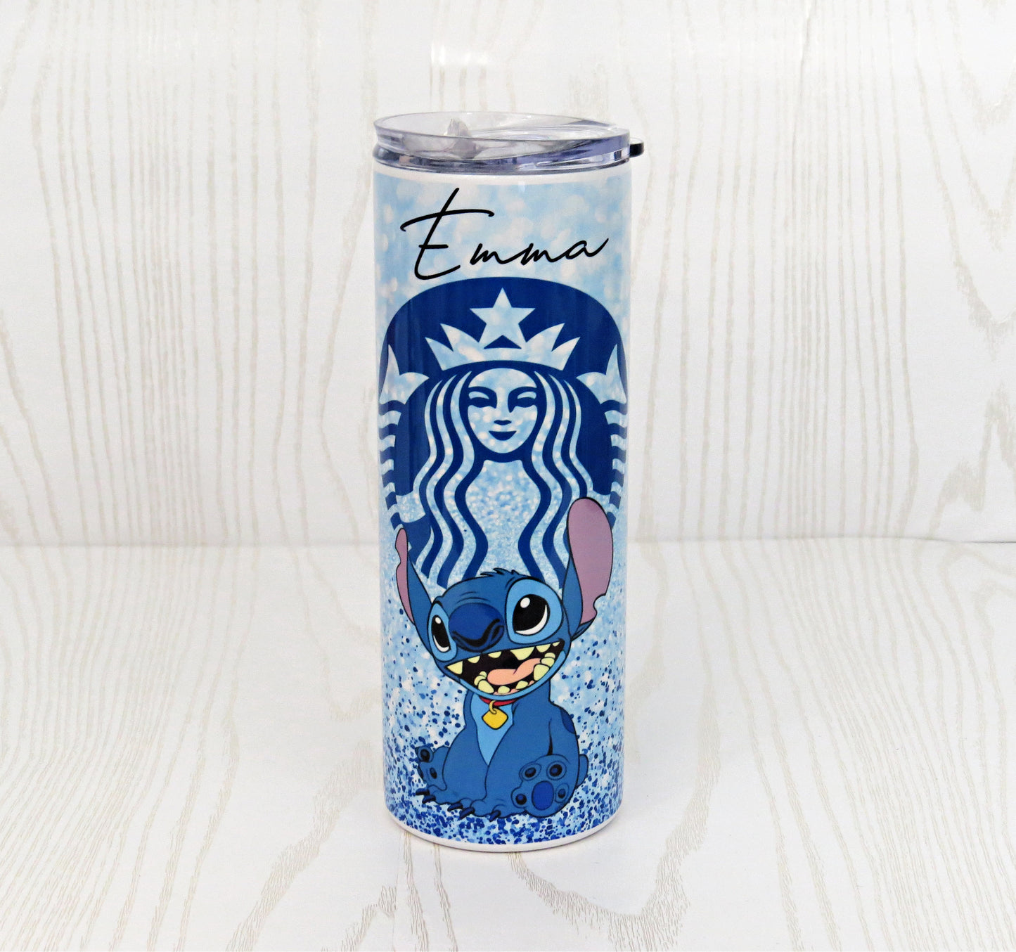 20 oz Stainless Steel Coffee Blue Humanoid Alien Tumbler - Fun Park Tumbler - Coffee Lover Tumbler