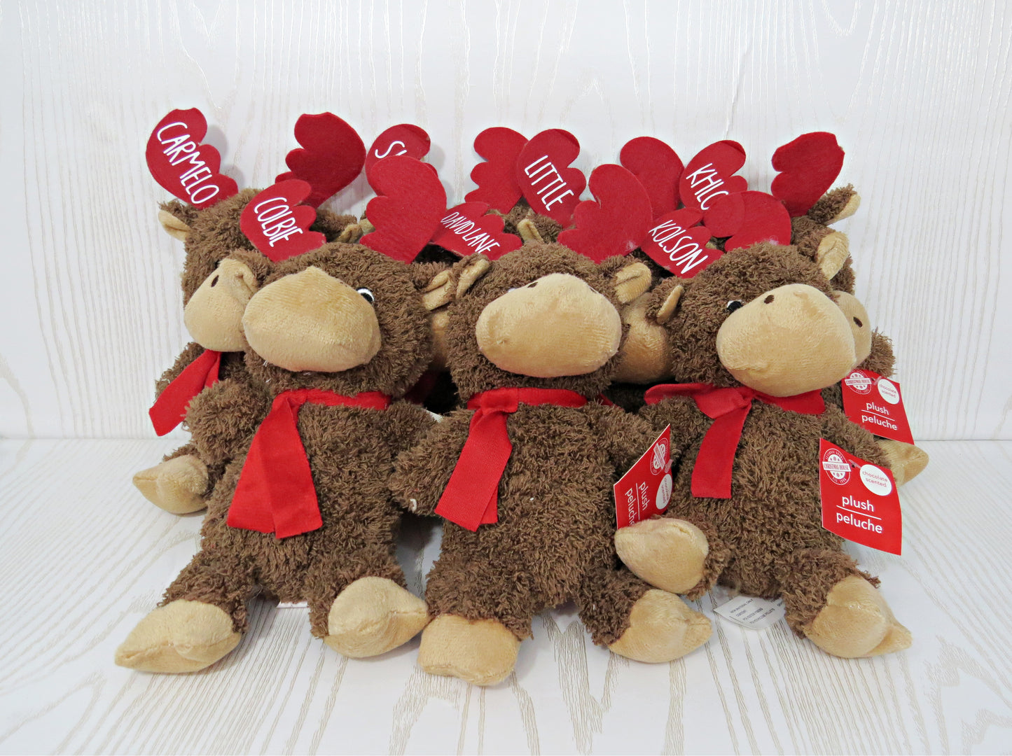 Personalized Christmas Plush Moose – Custom Name Moose Plush Toys - Reindeer Christmas Gift – Kids Secret Santa Gift – Stuffed Toy Stocking Stuffer