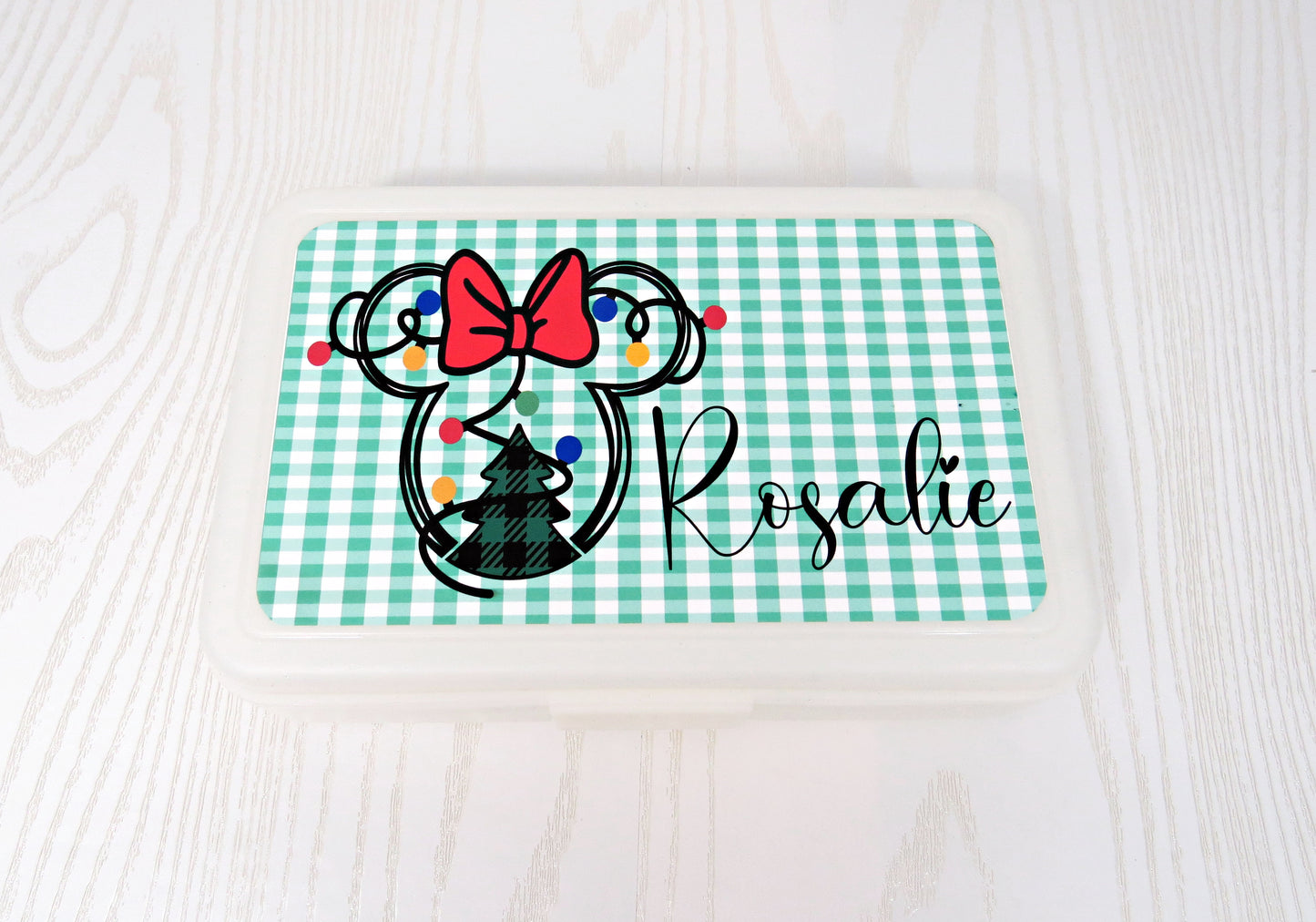 Winter Themed Personalized Pencil Case - Christmas Custom Marker Box - Hard Crayon Box with Snap-Tight Lid - Supply Boxes for Kids Boys School Classroom