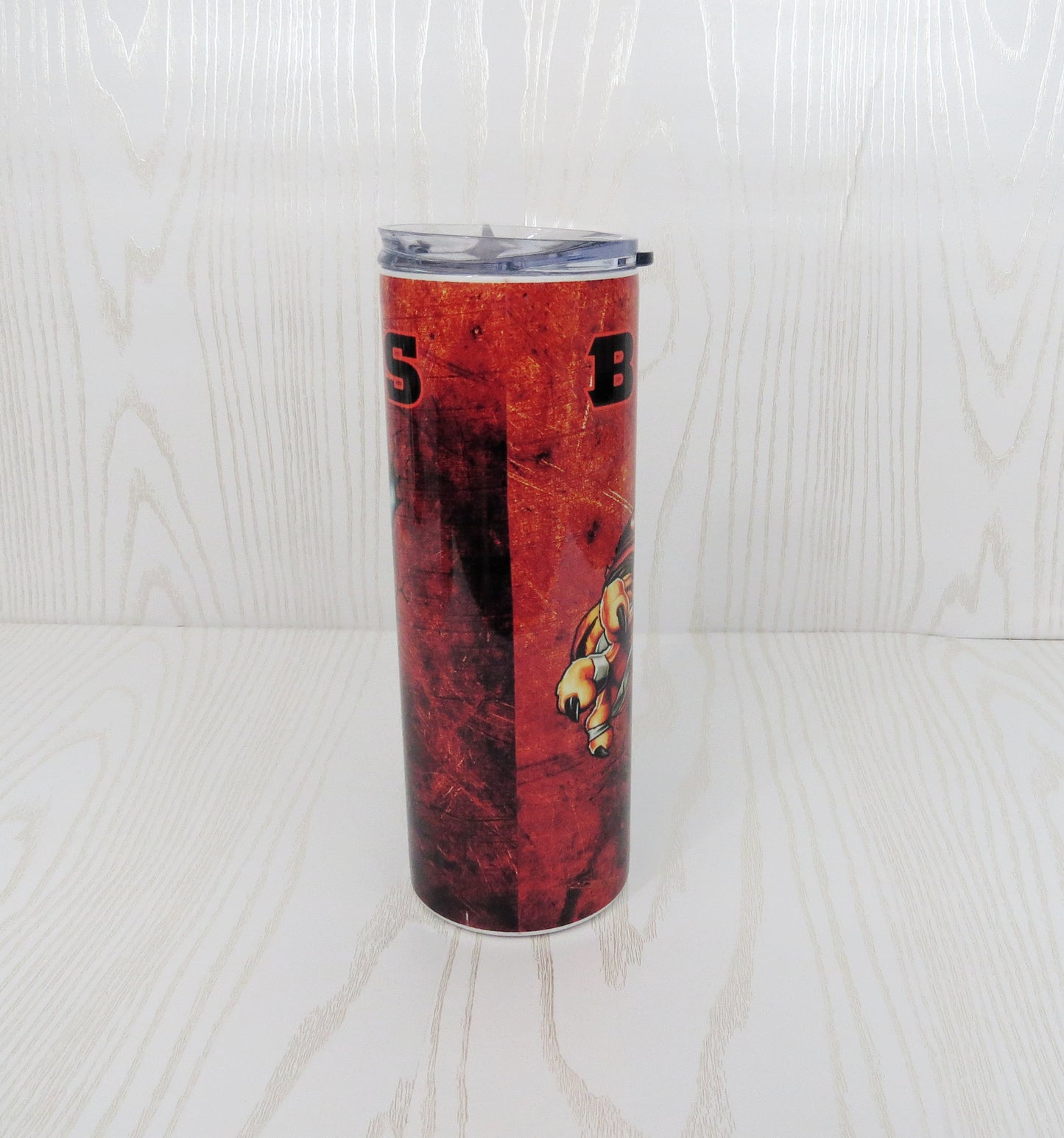 20 oz  Cincinnati Football Stainless Steel Skinny Tumbler - Includes Straw and Lid