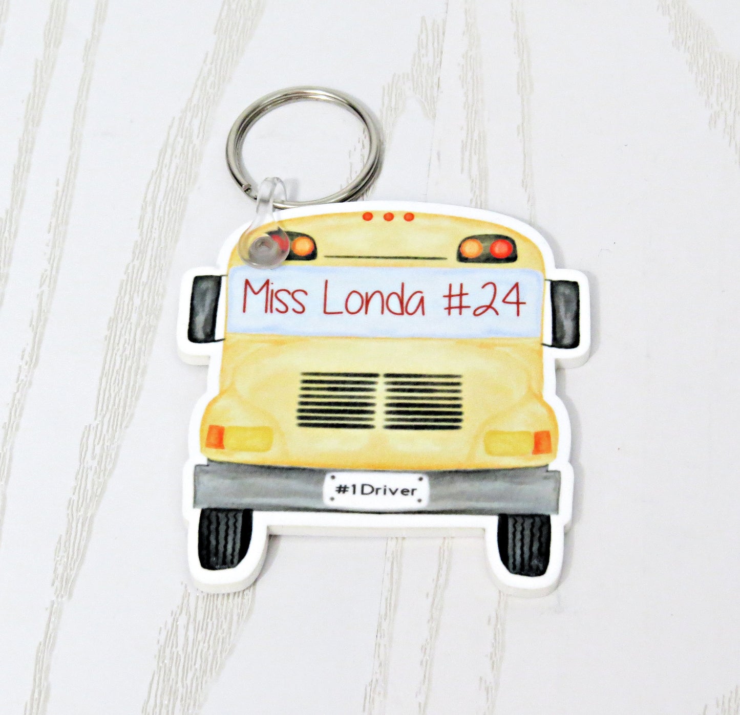 Bus Rider Key Chain - Bus Rider Bag Tag - Bus Driver Bag Tag - Bus Driver KeyChain – Custom End of School Year Gift – Back To School Gift