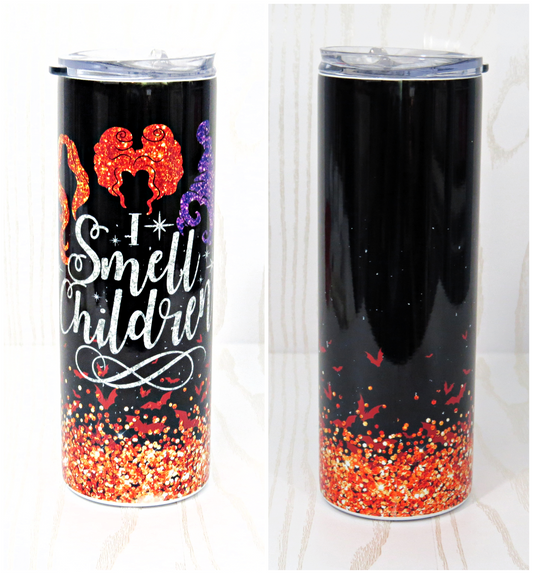 20 oz Stainless Steel I Smell Children Tumbler - Teacher Appreciation Week Tumbler Gift - Halloween Tumbler - Hocus Magical Witch Tumbler - Custom End of School Year Gift