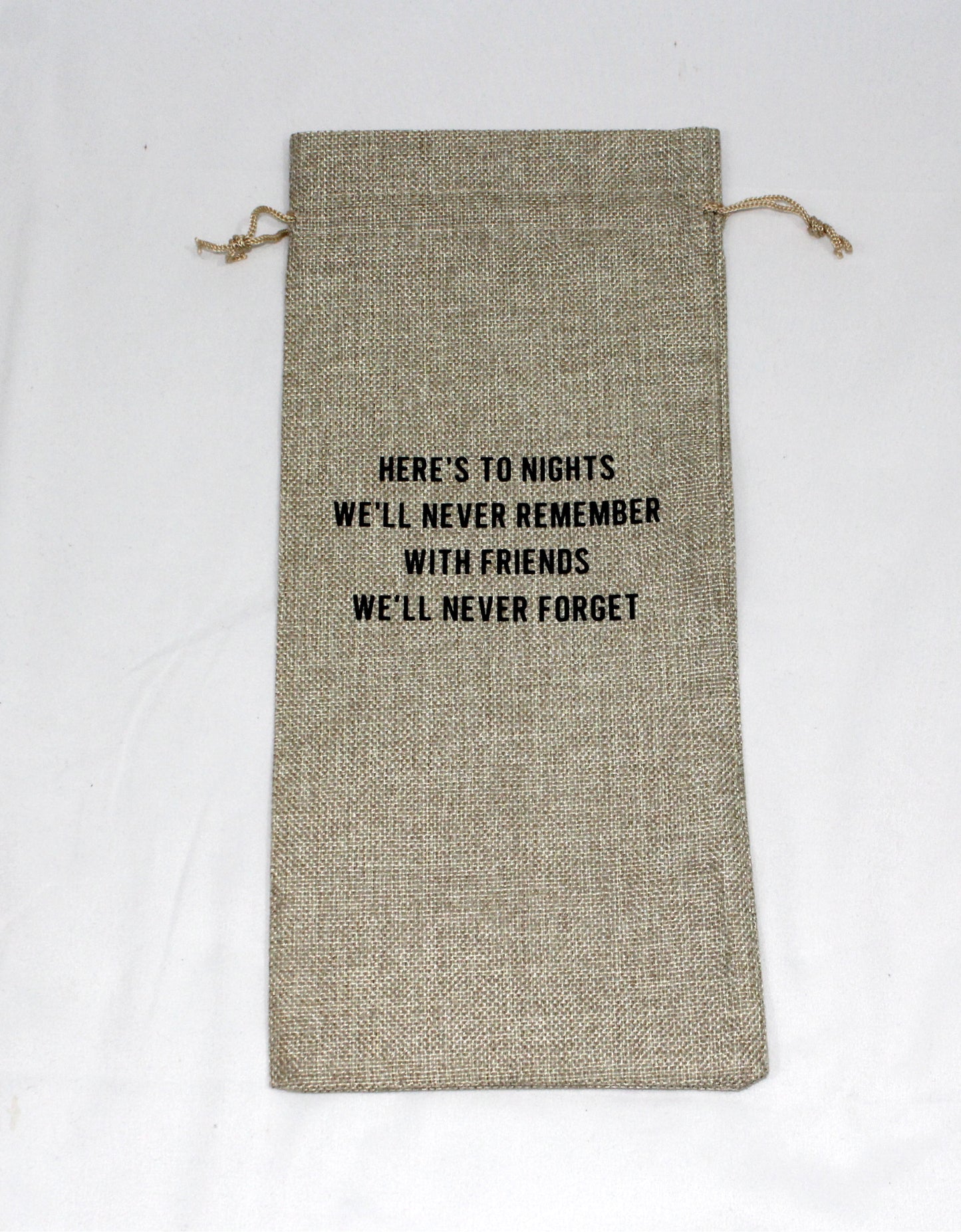 Custom Wine Holder - Wine Burlap Bag - Wine Bag Personalized - Wedding Gift -Wine Tote - Wine Bag