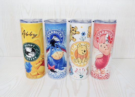 20 oz Stainless Steel Honey Bear Coffee Tumbler - Fun Park Tumbler - Coffee Lover Tumbler